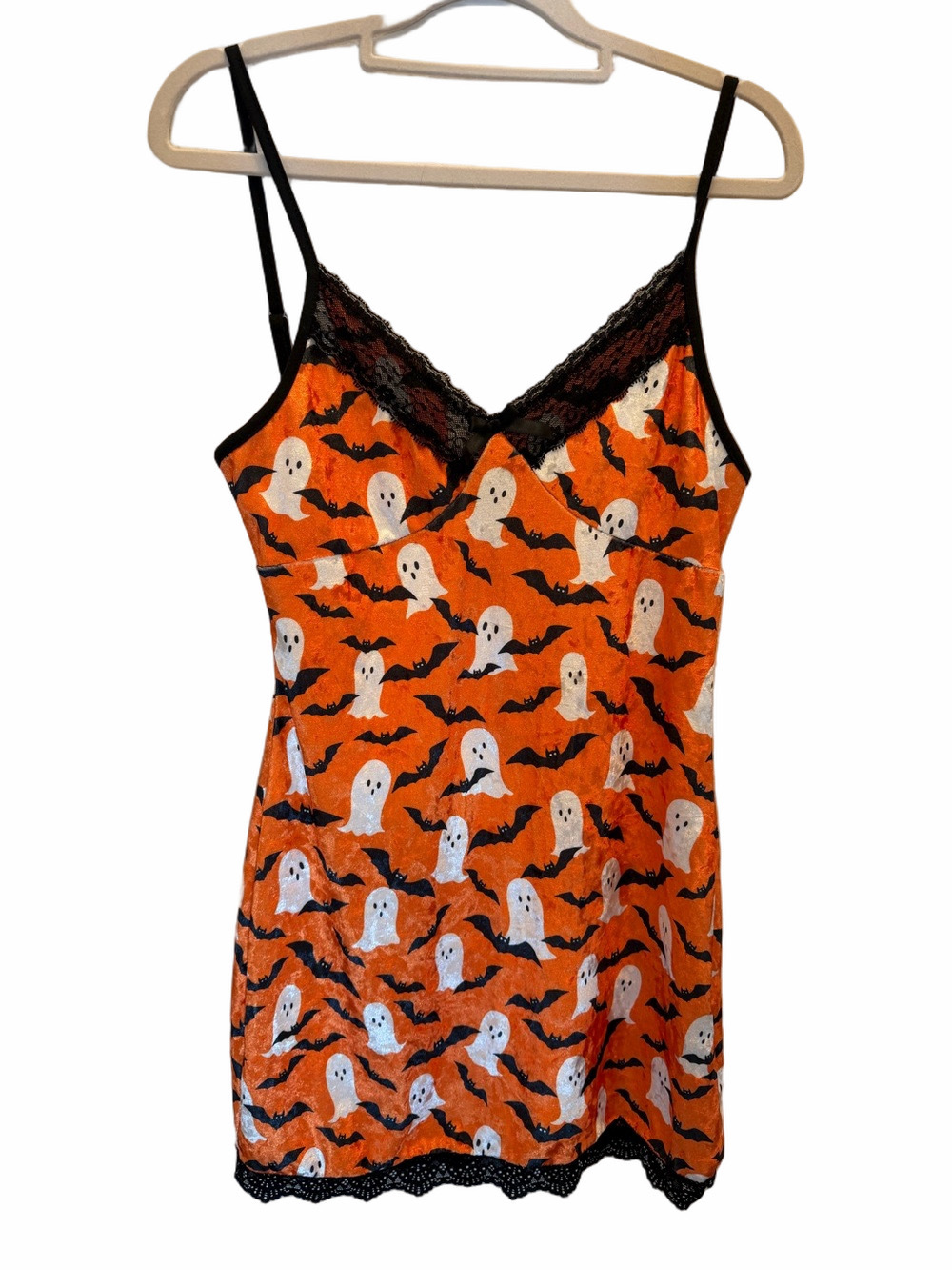 SHEIN Orange Ghosts Camisole Slip Dress Size Small